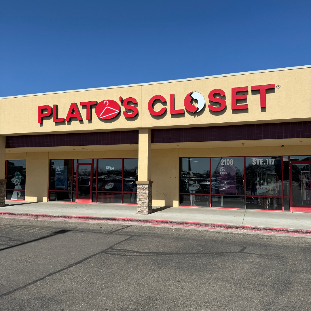 Store front of Platos Closet in Nampa, Idaho